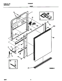 03 - Door parts for Frigidaire Dishwasher FDP635RFR2 from AppliancePartsPros.com