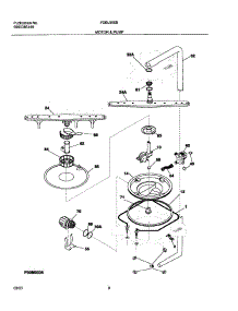 09 - Motor & Pump parts for Frigidaire Dishwasher FDBL960BS1 from AppliancePartsPros.com