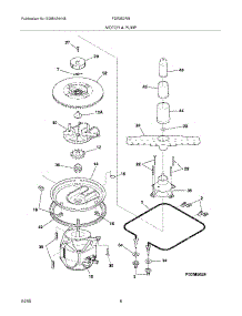09 - Motor & Pump parts for Frigidaire Dishwasher FDR252RBS2 from AppliancePartsPros.com
