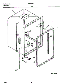 04 - Tub parts for Frigidaire Dishwasher FDP635RFR2 from AppliancePartsPros.com