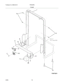 11 - Frame parts for Frigidaire Dishwasher FDR252RBS2 from AppliancePartsPros.com