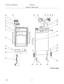 03 - Control Panel / Door parts for Frigidaire Dishwasher FFBD1821MW0A from AppliancePartsPros.com
