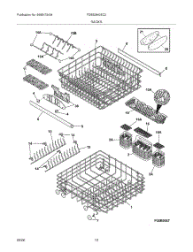 13 - Racks parts for Frigidaire Dishwasher FDBB2840EC2 from AppliancePartsPros.com
