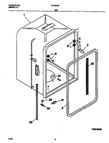 04 - Tub parts for Frigidaire Dishwasher FDP635RFR0 from AppliancePartsPros.com