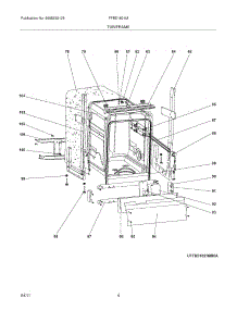 05 - Tub / Frame parts for Frigidaire Dishwasher FFBD1821MW0A from AppliancePartsPros.com