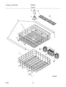 13 - Racks parts for Frigidaire Dishwasher FDBB540DS0 from AppliancePartsPros.com