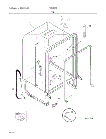 07 - Tub parts for Frigidaire Dishwasher FDB1050REB2 from AppliancePartsPros.com