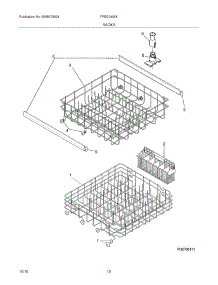 13 - Racks parts for Frigidaire Dishwasher FFBD2405KW0A from AppliancePartsPros.com
