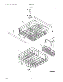 13 - Racks parts for Frigidaire Dishwasher FDB1051REB0 from AppliancePartsPros.com