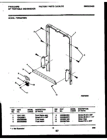 09 - Motor And Front Frame Assembly parts for Frigidaire Dishwasher FDP652RBR0 from AppliancePartsPros.com