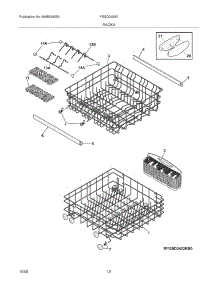 13 - Racks parts for Frigidaire Dishwasher FGBD2432KF1 from AppliancePartsPros.com