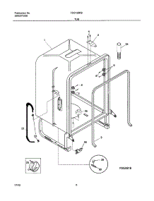 07 - Tub parts for Frigidaire Dishwasher FDB126RBS0 from AppliancePartsPros.com