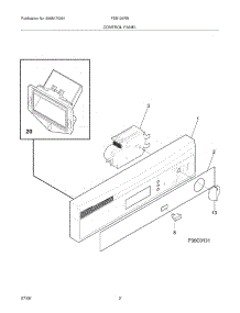 03 - Control Panel parts for Frigidaire Dishwasher FDB126RBB3 from AppliancePartsPros.com