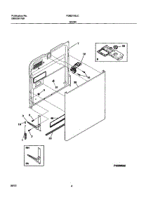 05 - Door parts for Frigidaire Dishwasher FDB2110LCS0 from AppliancePartsPros.com
