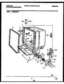 05 - Tub And Frame Parts parts for Frigidaire Dishwasher FDB200RBW0 from AppliancePartsPros.com
