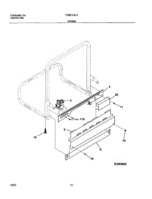 11 - Frame parts for Frigidaire Dishwasher FDB2110LCS0 from AppliancePartsPros.com