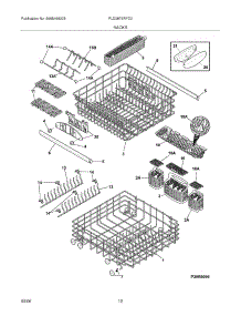 13 - Racks parts for Frigidaire Dishwasher PLD2875RFC0 from AppliancePartsPros.com