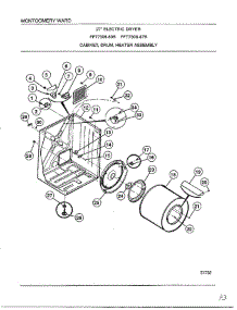 Cabinet, Drum, Heater Assembly parts for Frigidaire Dryer 7308B from AppliancePartsPros.com