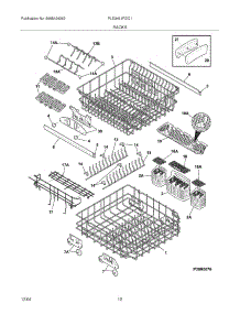 13 - Racks parts for Frigidaire Dishwasher PLD3461RDC1 from AppliancePartsPros.com