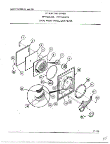 Door, Front Panel, Lint Filter parts for Frigidaire Dryer 7308B from AppliancePartsPros.com