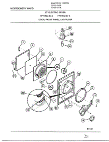 Door, Front Panel, Lint Filter parts for Frigidaire Dryer 7589-87A from AppliancePartsPros.com