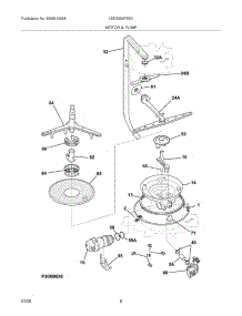 09 - Motor & Pump parts for Frigidaire Dishwasher LEDB500FEE0 from AppliancePartsPros.com