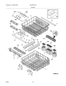 13 - Racks parts for Frigidaire Dishwasher LEDB500FEE0 from AppliancePartsPros.com