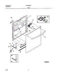 05 - Door parts for Frigidaire Dishwasher PLDB998AC1 from AppliancePartsPros.com