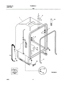 07 - Tub parts for Frigidaire Dishwasher PLDB998AC1 from AppliancePartsPros.com