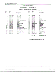 Cabinet / Drum / Heater Assembly Page 2 parts for Frigidaire Dryer 7589-87D from AppliancePartsPros.com