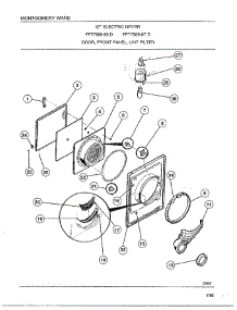 Door / Front Panel / Lint Filter parts for Frigidaire Dryer 7589-87D from AppliancePartsPros.com