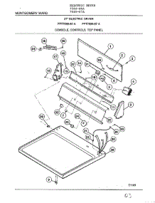 Console, Controls, Top Panel parts for Frigidaire Dryer 7589-87A from AppliancePartsPros.com