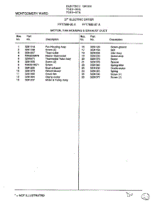 Motor, Fan Housing And Exhaust Duct Page 2 parts for Frigidaire Dryer 7589-87A from AppliancePartsPros.com