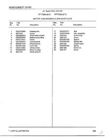 Motor / Fan Housing / Exhaust Duct Page 2 parts for Frigidaire Dryer 7589-87D from AppliancePartsPros.com