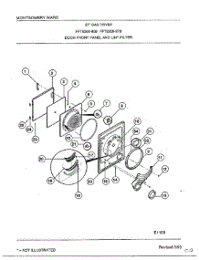 Door Front Panel And Lint Filter parts for Frigidaire Dryer 7308B from AppliancePartsPros.com