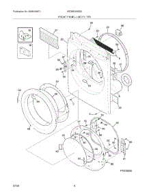 05 - Front Panel / Lint Filter parts for Frigidaire Dryer AEQB6000ES0 from AppliancePartsPros.com