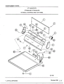 Console, Controls And Top Panel parts for Frigidaire Dryer 7308B from AppliancePartsPros.com