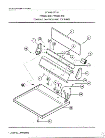Console / Controls And Top Panel parts for Frigidaire Dryer 8208B from AppliancePartsPros.com
