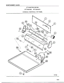 Console / Controls / Top Panel parts for Frigidaire Dryer 7308-87D from AppliancePartsPros.com