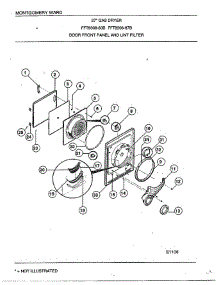 Door Front Panel And Lint Filter parts for Frigidaire Dryer 8308-80B from AppliancePartsPros.com