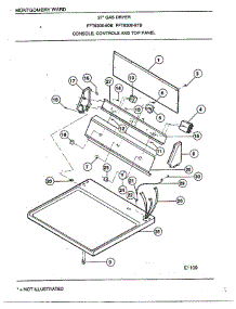 Console / Controls And Top Panel parts for Frigidaire Dryer 8308-80B from AppliancePartsPros.com