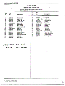 Console / Controls And Top Panel Page 2 parts for Frigidaire Dryer 8308-80B from AppliancePartsPros.com