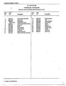 Motor / Fan Housing And Exhaust Duct Page 2 parts for Frigidaire Dryer 8308-80B from AppliancePartsPros.com