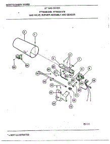 Gas Valve / Burner Assembly And Sensor parts for Frigidaire Dryer 8308-80B from AppliancePartsPros.com