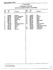 Gas Valve / Burner Assembly And Sensor Page 2 parts for Frigidaire Dryer 8308-80B from AppliancePartsPros.com