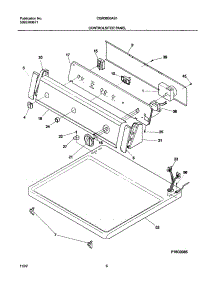 07 - Controls / Top Panel parts for Frigidaire Dryer CGR3600AS1 from AppliancePartsPros.com