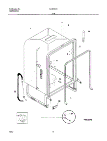 07 - Tub parts for Frigidaire Dishwasher GLDB653AB2 from AppliancePartsPros.com