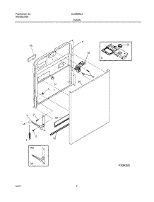 05 - Door parts for Frigidaire Dishwasher GLDB656JB1 from AppliancePartsPros.com