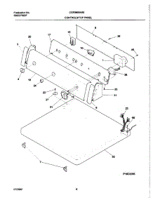 07 - Control Panel parts for Frigidaire Dryer CGR3600AS0 from AppliancePartsPros.com