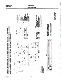 12 - 131837200 Wiring Diagram parts for Frigidaire Dryer CGR3600AS0 from AppliancePartsPros.com